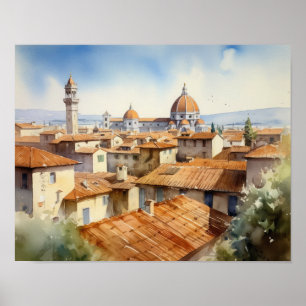 Florence Itália Landscape Art Impressão
