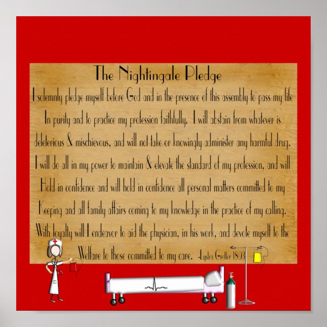Florence Nightingale Pledge Poster (Frente)