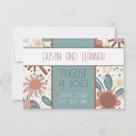 Flores Alegres Inspiração RSVP Simples Elegante