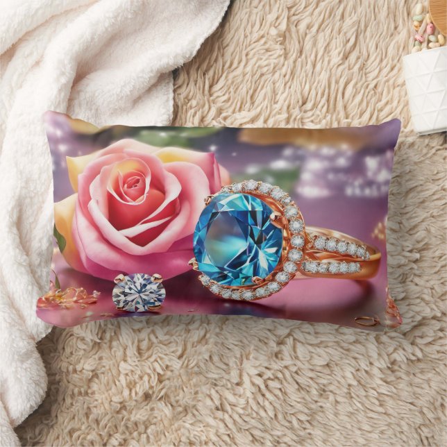 Flores - Almofada Lombar 13" x 21" (Cobertor)
