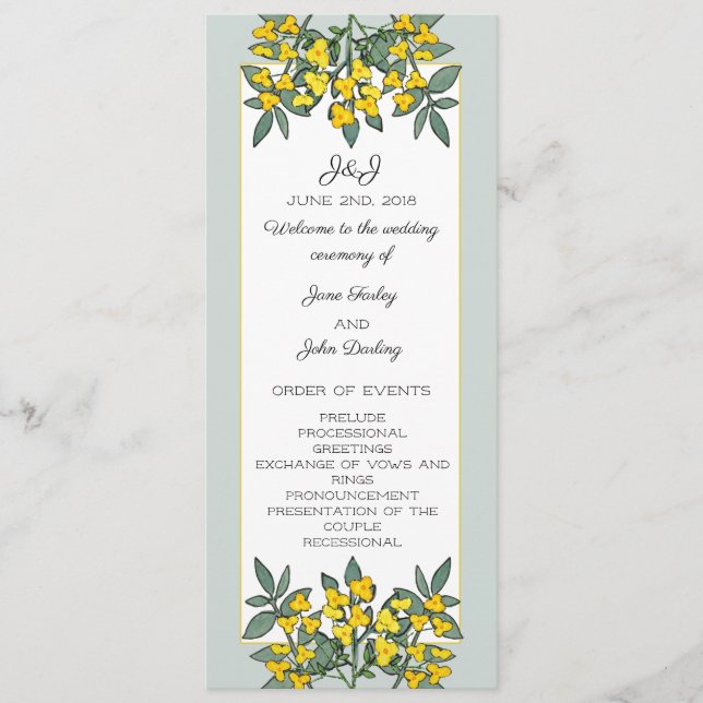 Flores Amarelas com Programa de Destaque da Casa d (Frente)