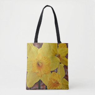 Flores Amarelas de Daffodil Primavera Art Tote Bag