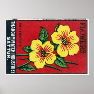 Flores Amarelas - Impressão Caixa de Fósforos - Ar