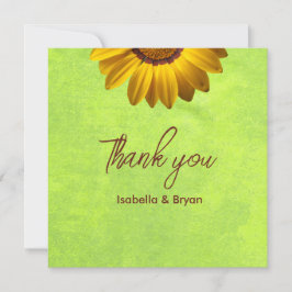 Flores Amarelas no Monograma Verde Abstrato