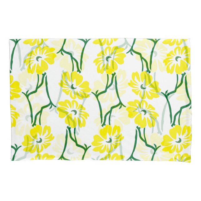 Flores Amarelas: Padrão Ilustrado Sem Costura (Frente)