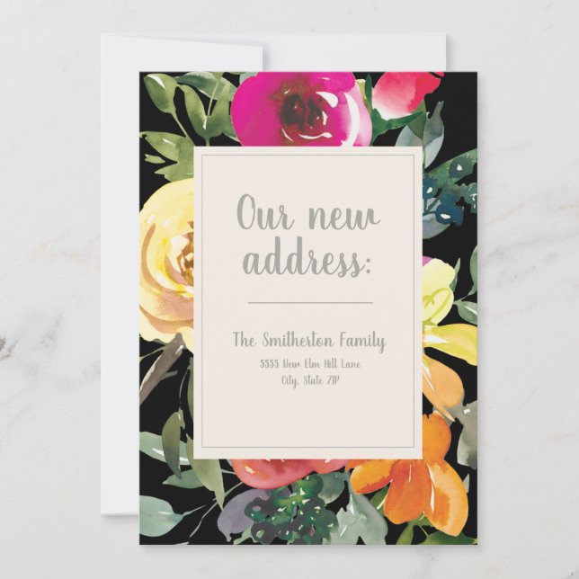 Flores Amarelas Roxas Laranja Pretas (Frente)