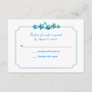 flores azuis belo casamento RSVP