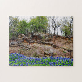 Flores Azuis de Flor Bluebonnet Quebra-cabeça do T