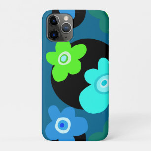 Flores azuis e verdes capas de iphone de acasalame