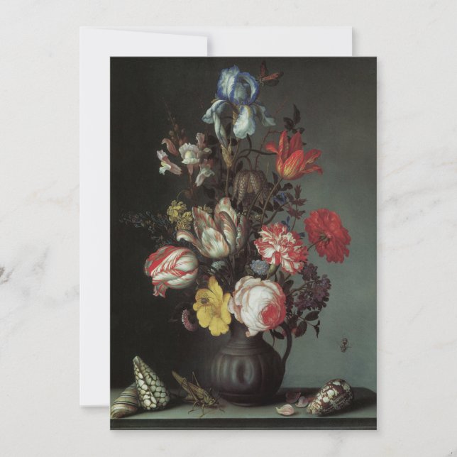 Flores Barrocas Antigas por Balthasar van der Ast (Frente)
