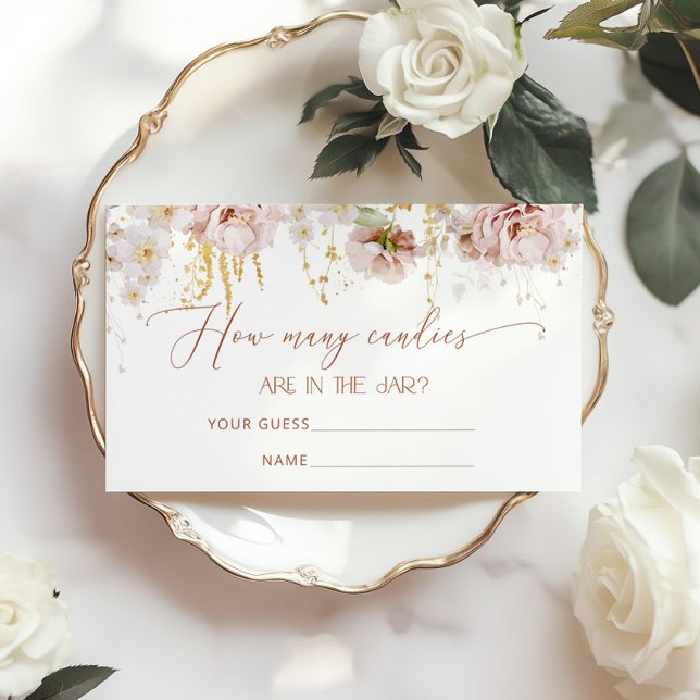 Flores boho adivinham quantos cartões de caixa (Criador carregado)