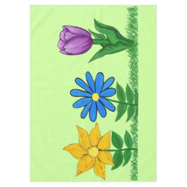 Flores Bonitas Amarelo Azul Roxo Toalha de Mesa