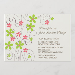 Flores bonito - convite de festas do verão