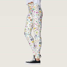 Flores bonito - leggings coloridas
