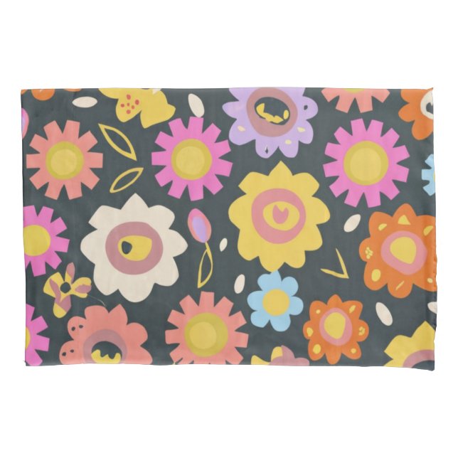 Flores brancas, fundo preto (Frente)