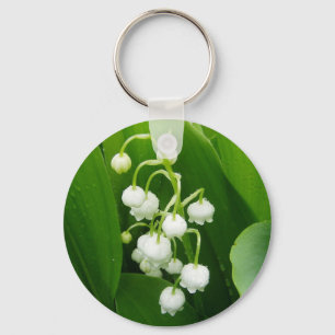 Flores Brancas Lily-of-the-Valley Chaveiro