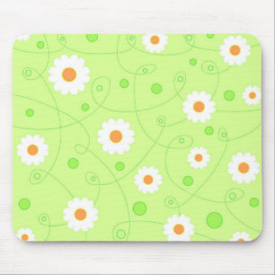 Flores brancas - Mousepad