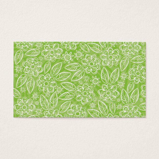 flores brancas sobre fundo verde (Frente)