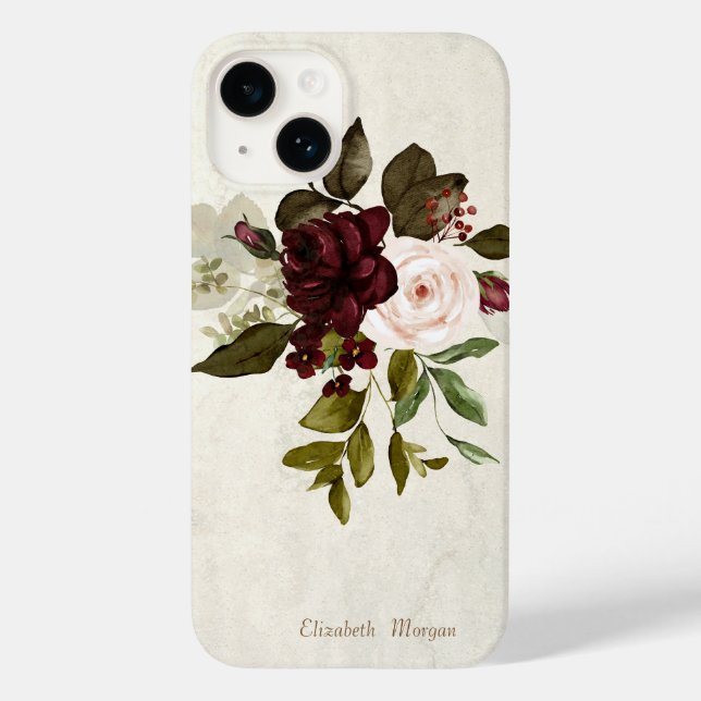 Flores Burgundy em Renda Chic Vintage (Verso)