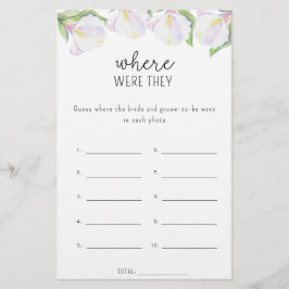 Flores Calla - Onde estavam os jogos de chá de pan