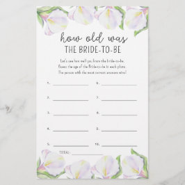 Flores Calla - Quantos anos a noiva tinha de ser