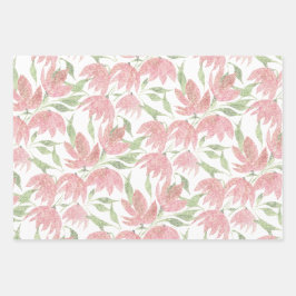 Flores Campestres de Renda Texturizada Rosa Branco