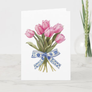 Flores Chinoiserie Buquê Floral Cartão de Boas-vin