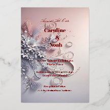 Flores Cinzas Delicadas sobre Rubor