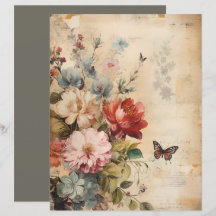 Flores Colagem Vintage 2b