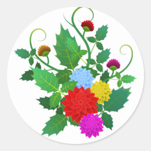 Flores Coloridas 02 - Adesivo