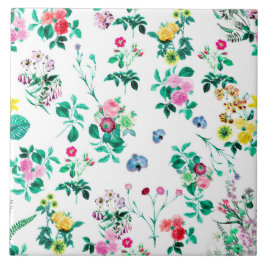 Flores Coloridas Belo Azulejo de Cerâmica Floral