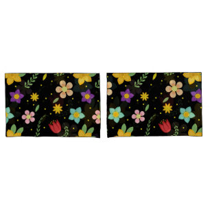 Flores Coloridas Cama de Aquarelas