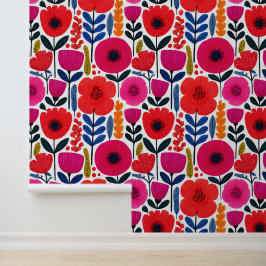 Flores Coloridas de Mola Aquarela Boêmica