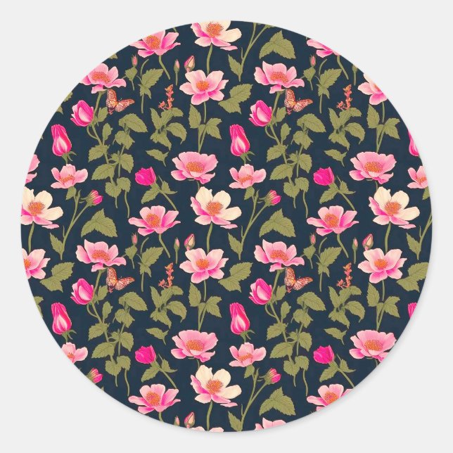 Flores Coloridas - Padrão Floral 22 - Adesivo (Frente)