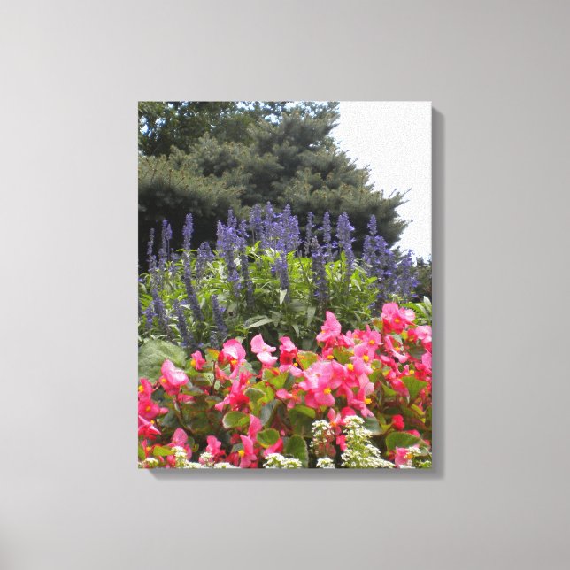 Flores com pássaro de Canvas (Frente)