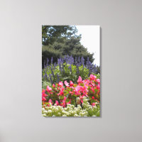 Flores com pássaro de Canvas