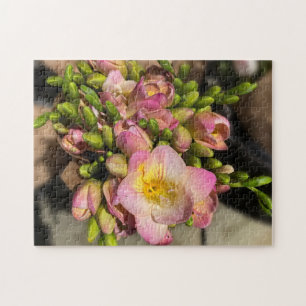Flores cor-de-rosa brilhantes Quebra-cabeça