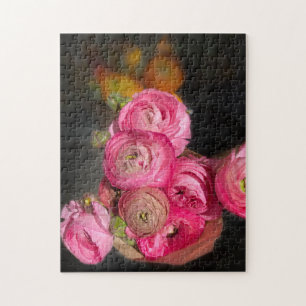 Flores cor-de-rosa brilhantes Quebra-cabeça
