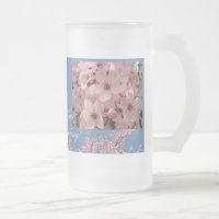 Flores Cor-de-Rosa Canecas de Vidro Fosco Primaver