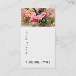 Flores cor-de-rosa, cartão de visita wedding do