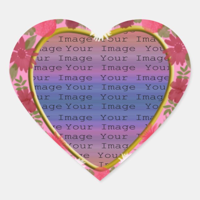 Flores Cor-de-rosa com autocolante personalizado (Frente)