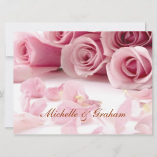 Flores Cor-de-Rosa de Casamento Convite Popular El