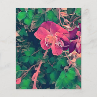 Flores cor-de-rosa e verde folhas de papel para ar