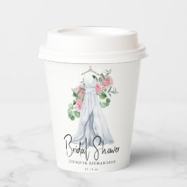 Flores cor-de-rosa elegantes e verde - chá de pane