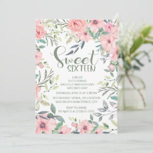 Flores Cor-de-Rosa Esmagadas Sage Verde Deixa Doce