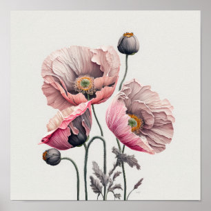 Flores cor-de-rosa Impressão