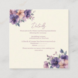 Flores cor-de-rosa no Cartão de Invólucro de Casam