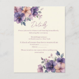 Flores cor-de-rosa no Cartão de Invólucro de Casam