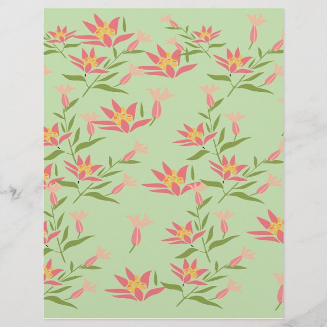 Flores cor-de-rosa no Livro Verde: (Frente)