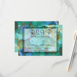 Flores cor-de-rosa-rosa-azul-Elegante RSVP